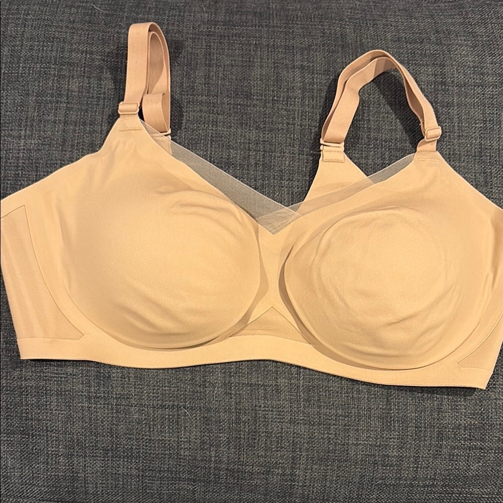 Honeylove crossover  Pink and Tan Full-Coverage T-Shirt Bras - Picture 2 of 4